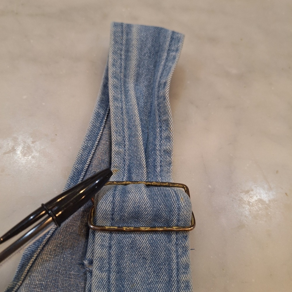 Vtg 90s Liberty Denim Overalls 36x30 Lt Wash Bib Workwear Utility Carpenter AsIs - Picture 13 of 13